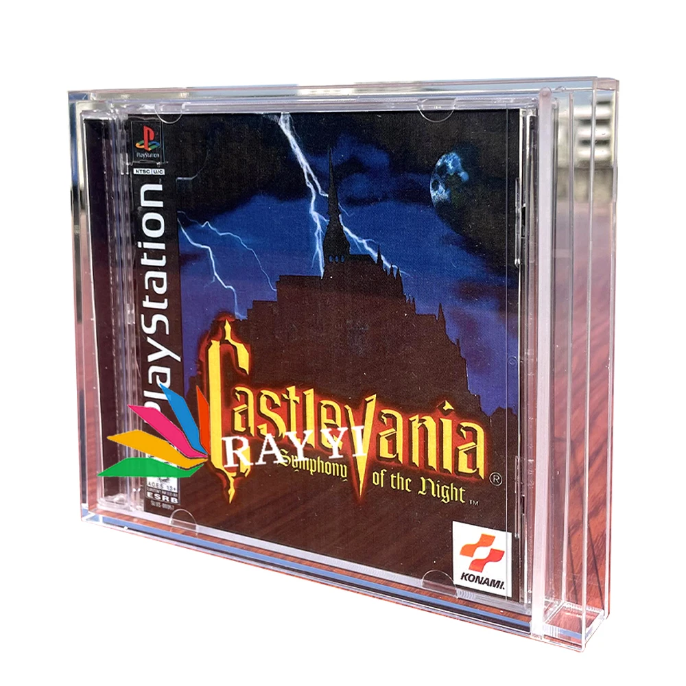 RAY YI прозрачная раздвижная крышка PlayStation игровая акриловая витрина для игр Sony PS1