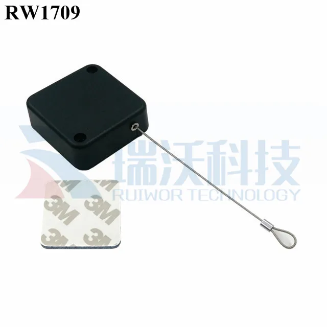 RUIWOR RW1709 Square Spring Return Steel Cable Reel Retractable Plus Size Customizable Fixed Loop End