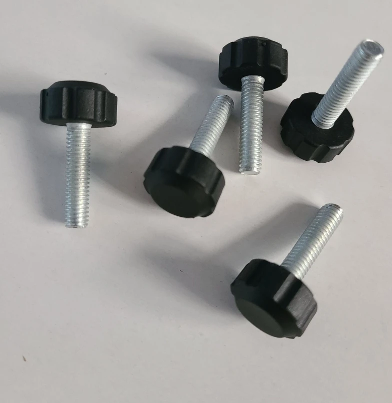 Star Plastic Handle Threaded Knob Screws M12 Torx Head Thumb Screw Stainless Steel Head Diameter 60mm Carton Box Free Modern