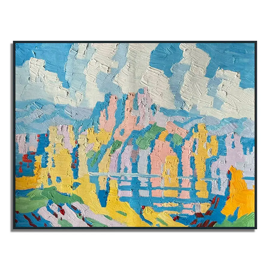 Original Art High Quality 100% Hand-Painted Modern Colours Abstract Still Life Wall Painting on Canvas Home Wall Decor