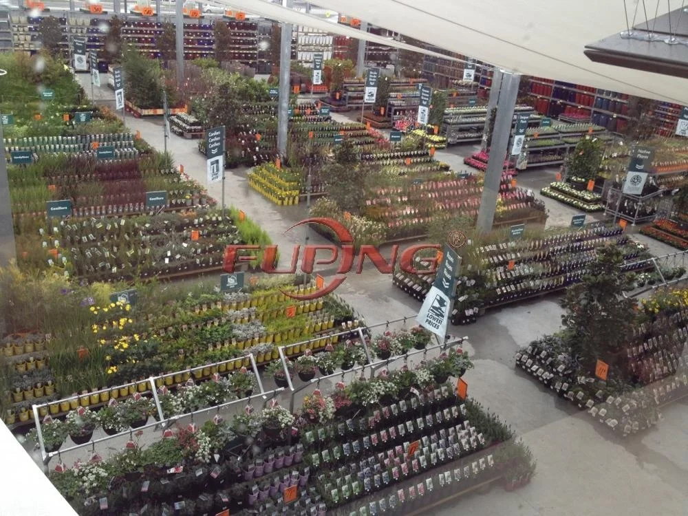 
Potted plant metal rack for exhibition or flower market, standing flower pot rack 