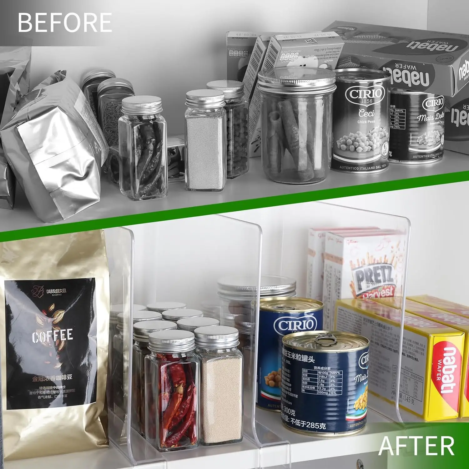 Amazon Hot Sale Closet Organizer Separator Plastics Shelves Clear Shelf Dividers Acrylic Shelf Dividers for Closet Organization