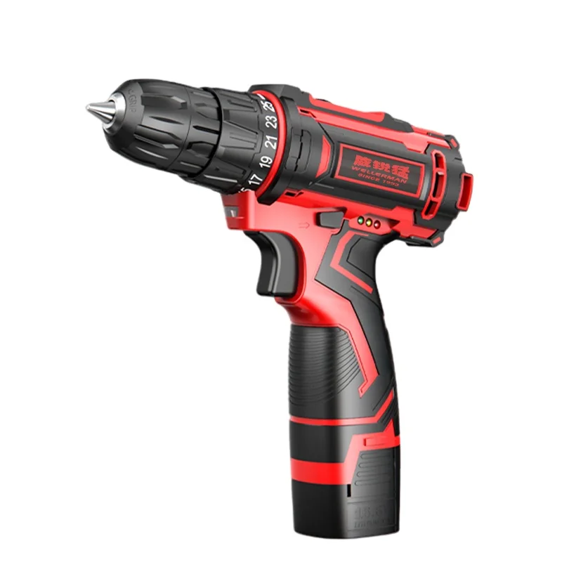 12v Lithium Battery Rechargeable Drill Supports Customized Black Soil Models Battery Home Power Cordless Drill