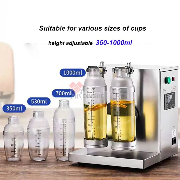Electric Bubble Boba Milk Tea Shaker Commercial Double Cups Milk Tea Shaking Machine for Bar Equipment