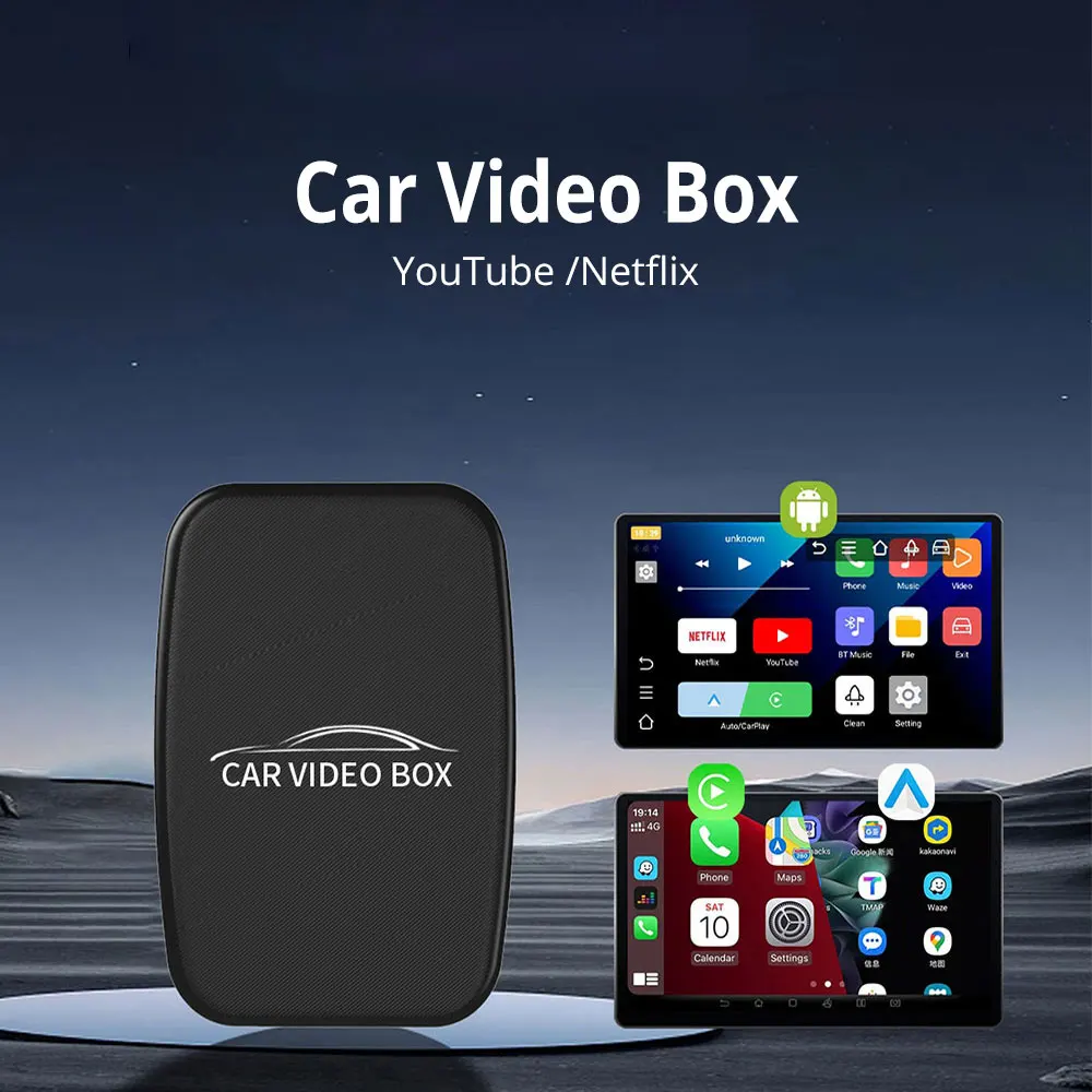 wireless carplay ai box android 12 allwinner H618 chipset 2+16gb caprlay box youtube netfli-x google map car play magic box