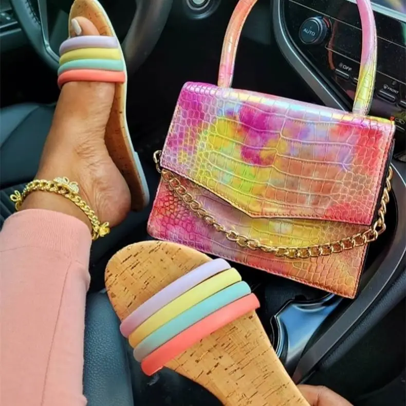 Fashion Roman Outdoor Summer Beach Strappy Casual Flat Women Sandal Beach snake skin Slippers