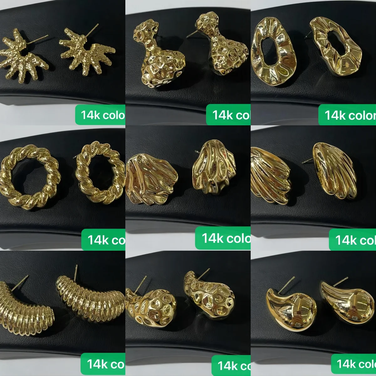XUPING Jewelry Wholesale 14K Gold Plated Earrings Flower Seashell Design Women Fashion Trend Stud Earrings