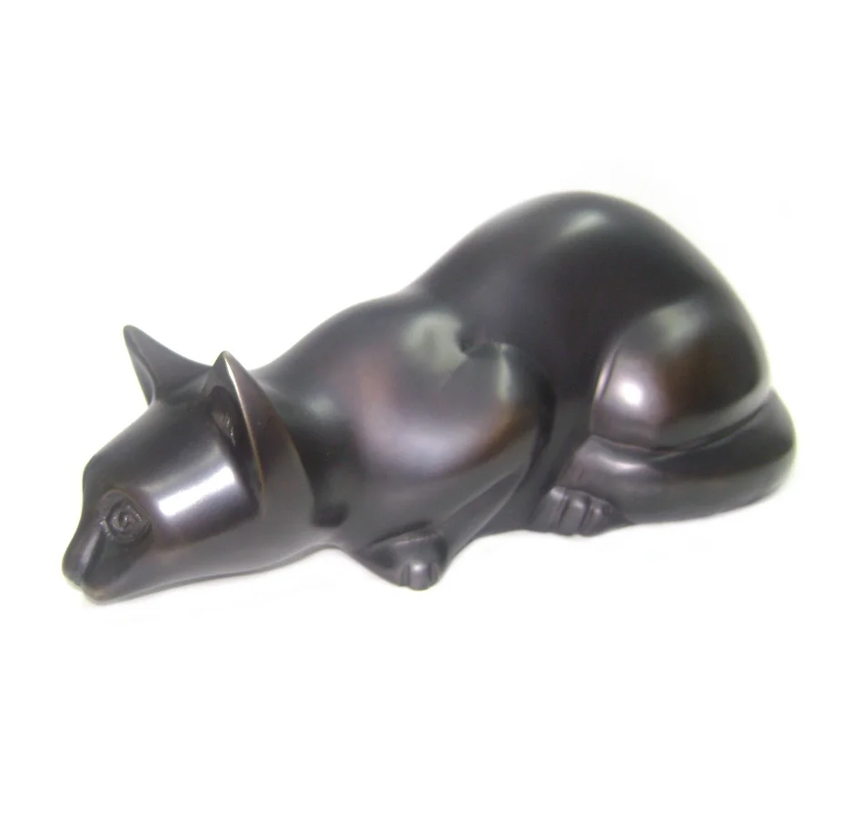 Hot Selling Supplier Brass Cremation Cat Urn Black Color