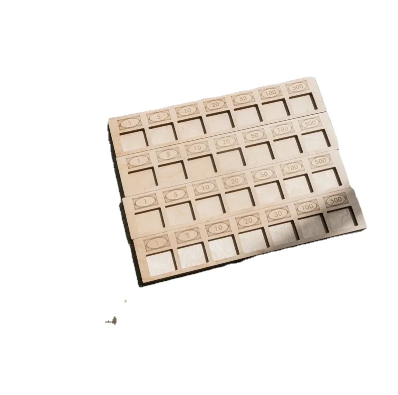 Custom Monopoly Game Organizer  laser cut engraved Monopoly Money Board Organizer wooden for gifts