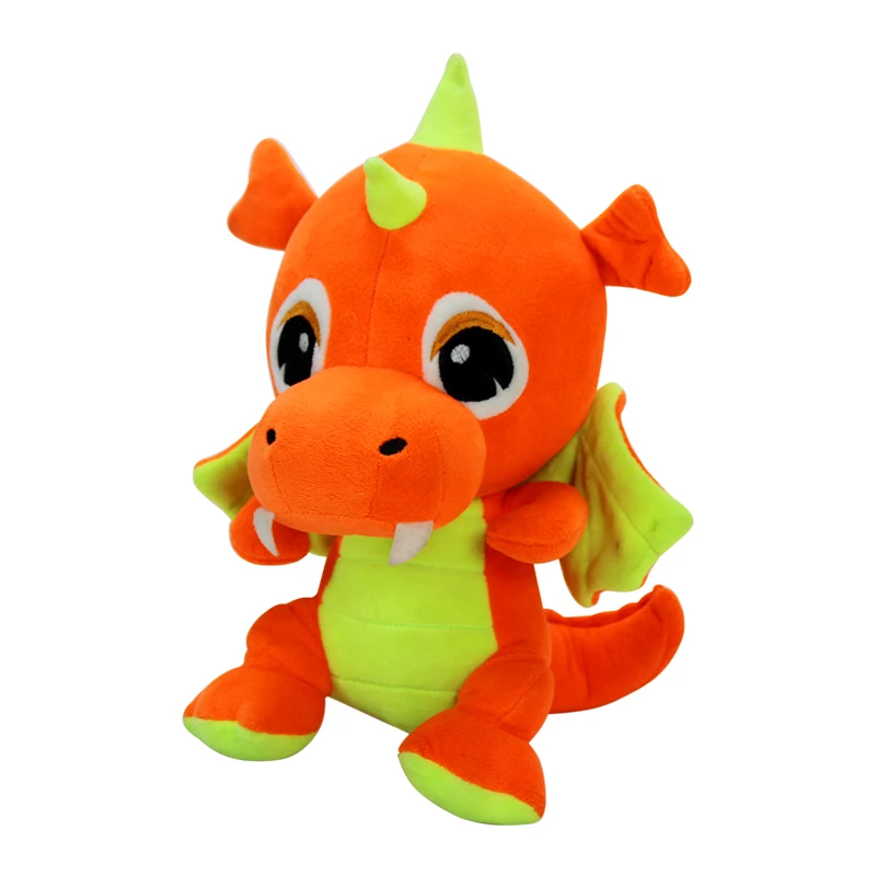 Professional Design Raw Materials High Quality Orange Dinosaur Plush Soft Toy For Kids