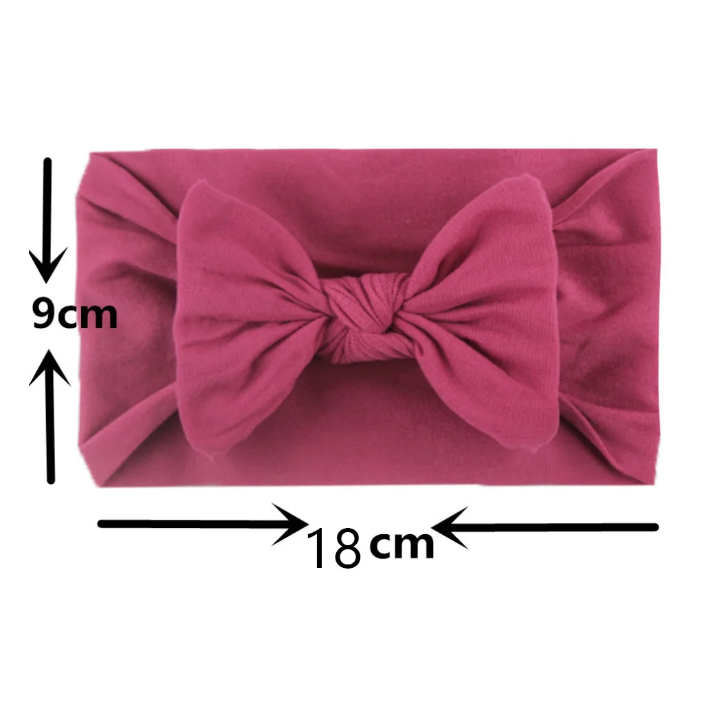 Hair Band Girls Bow Knot Hair Ties Baby Headband Wholesale Elastic kids soild color lovely headdress