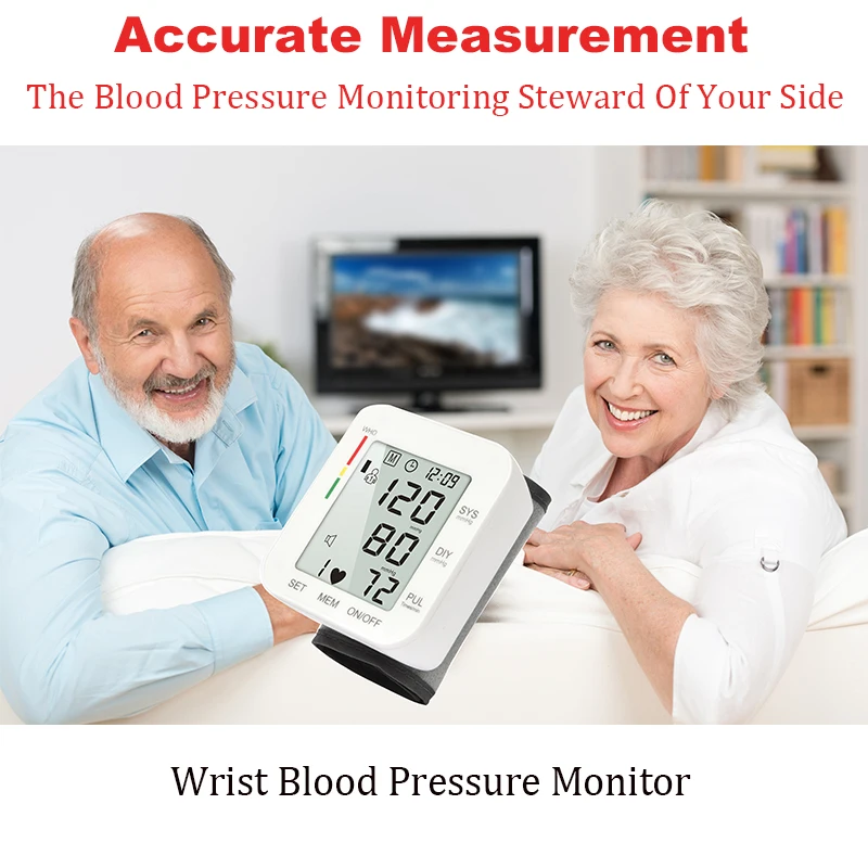 CE Certified sphygmomanometer health medical wrist blood pressure monitor  with voice