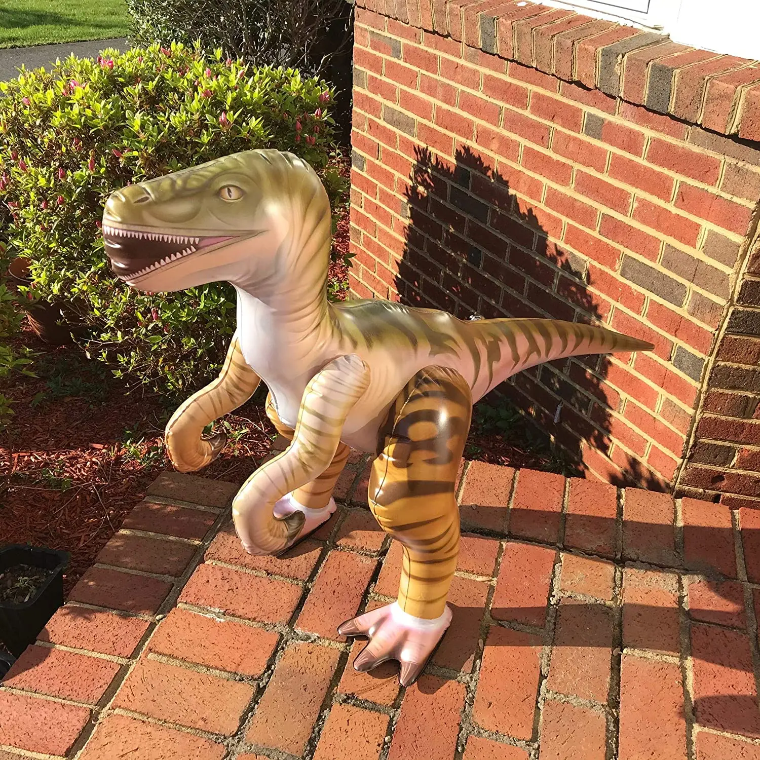 51 inch Inflatable Plush Velociraptor Raptor, Dinosaur World Jurassic Room  Party Favors Decorations