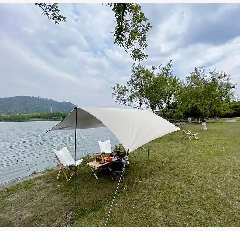 Палатка для кемпинга на открытом воздухе, тент, тент, ткань, Ультралегкая палатка для кемпинга и пикника с защитой от дождя, Солнцезащитный навес, беседка, палатка