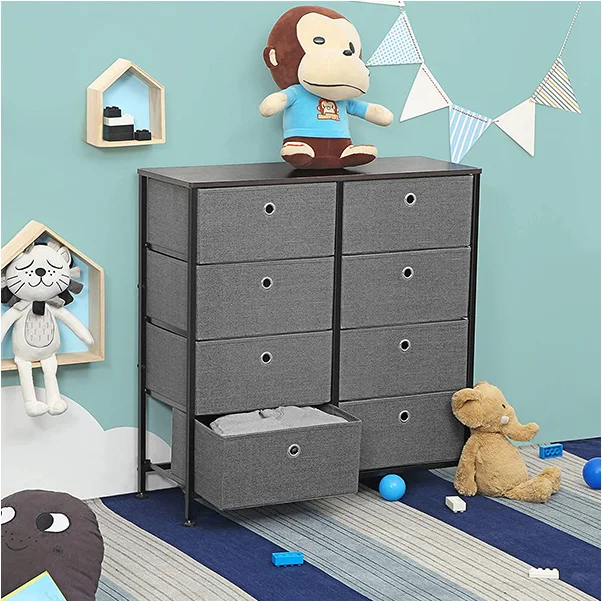 OEM custom made modern bedroom dresser cabinet hot selling grey chest drawer