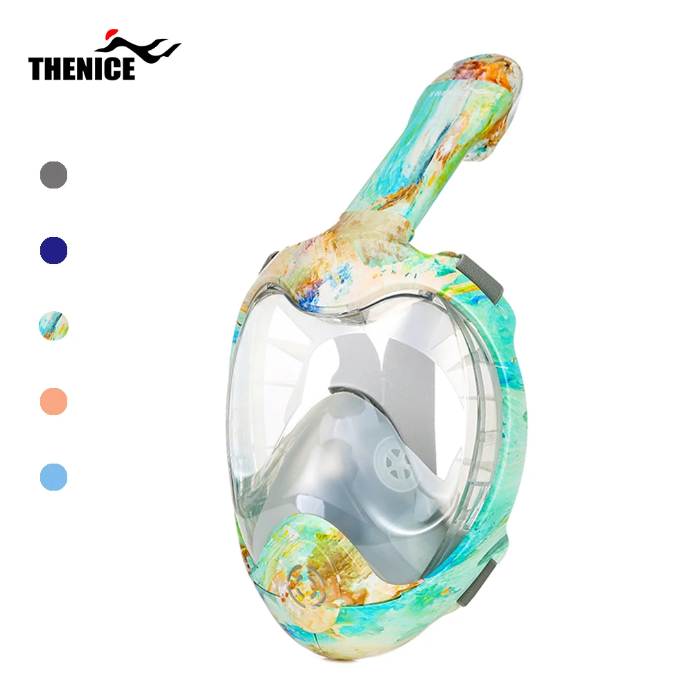 Thenice Anti Fog Anti Leak Diving Masks Diving Equipment Swimming Snorkeling Mask Set With Camera Mount