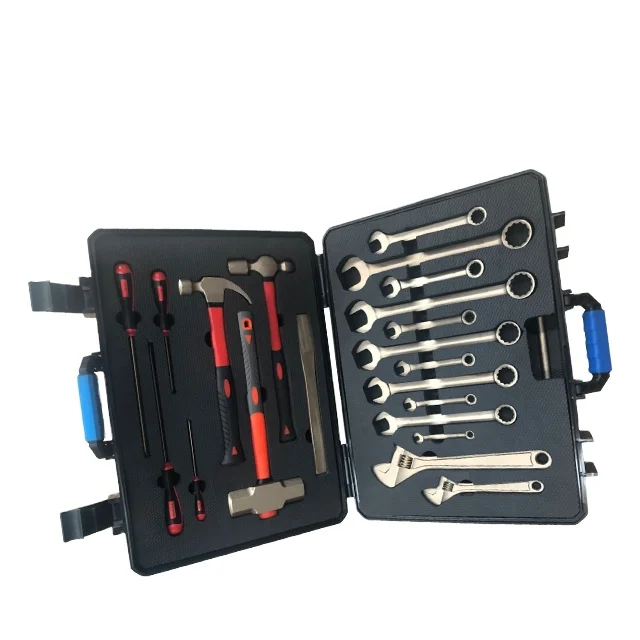 28pcs set Anti spark  aluminum bronze hand tools hammer wrench pliers chisel pry bar screwdriver
