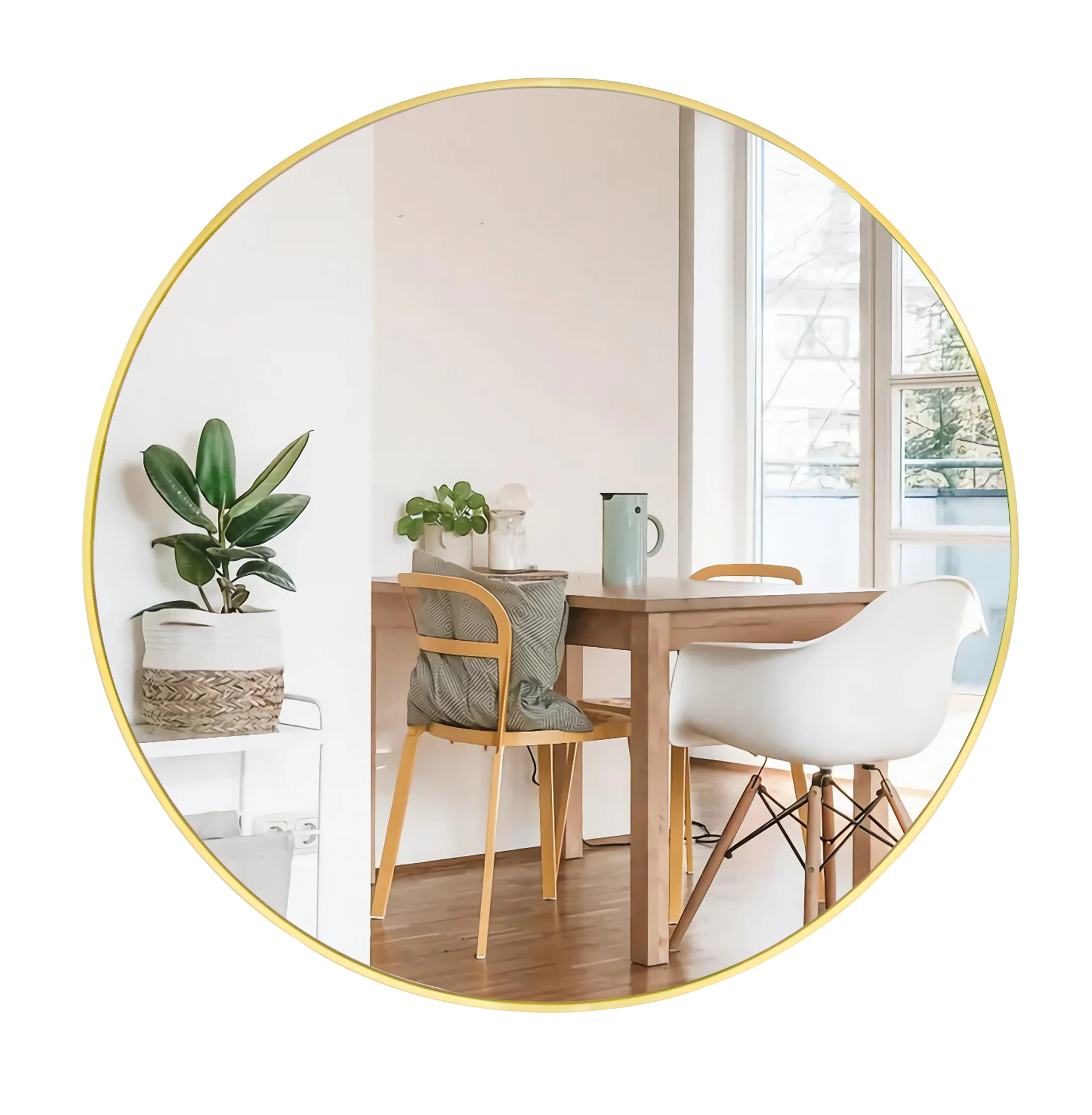 Living room Decorative High-definition gold  bathroom wall  mirror for home decoration