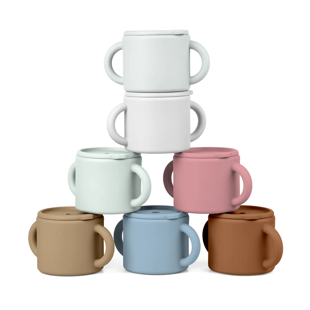 Бестселлер: силиконовая чашка с соломинкой и крышкой 200 мл