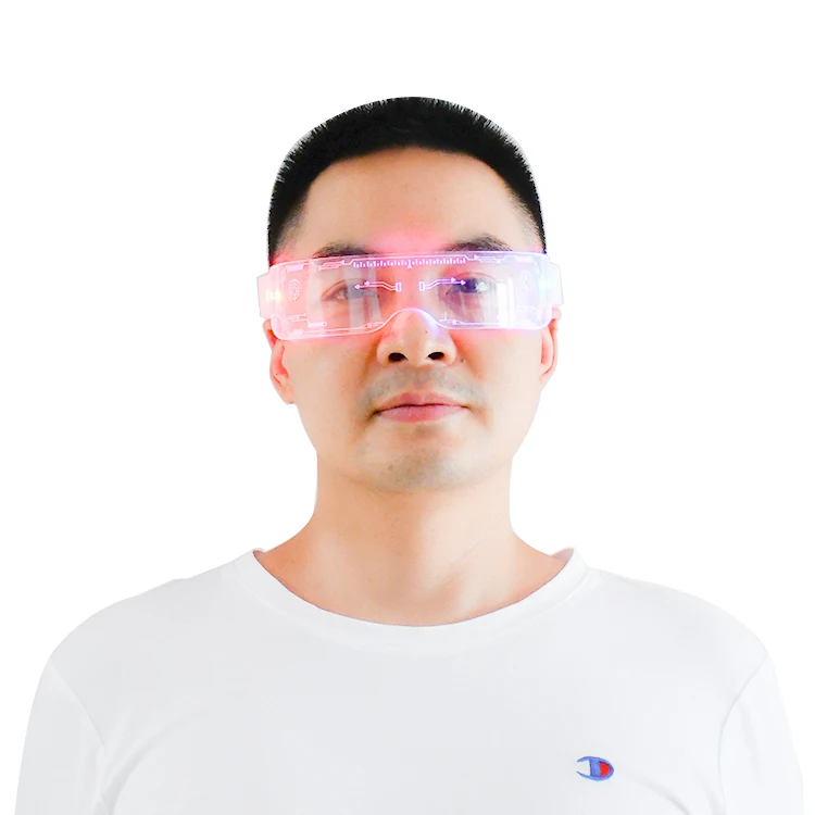 Светодиодный козырек очки Cyberpunk 8 режимов светодиодные очки 7 цветов светящиеся очки для косплея бара ночной вечеринки