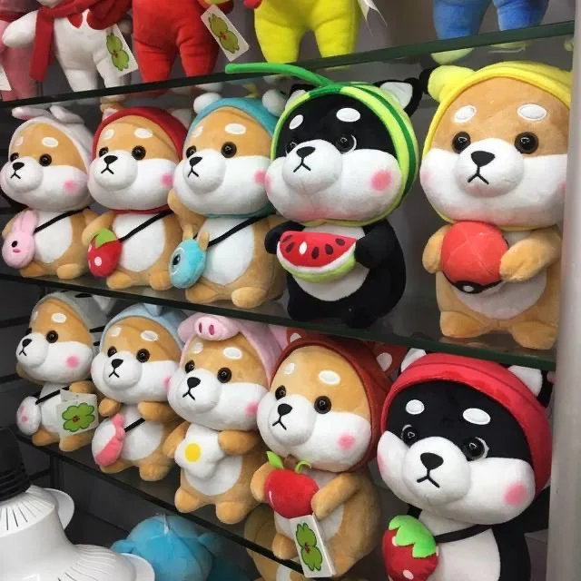 Hot selling cartoon cute puppy plush toys corgi stuffed animals wholesale