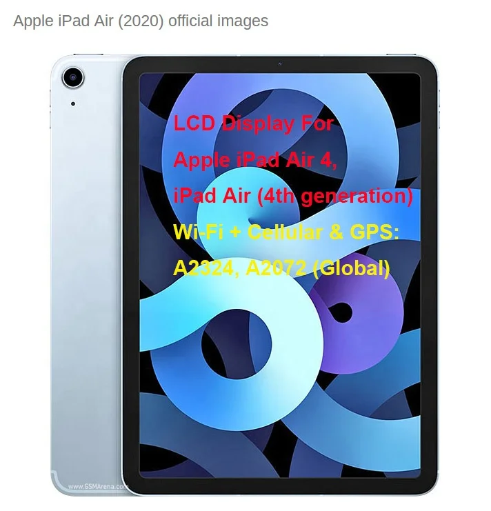 Оригинальный ЖК-дисплей для Apple iPad Air 4 Air4 4-го поколения 10 9 дюйма A2324 A2072 IPAD дигитайзер сенсорная