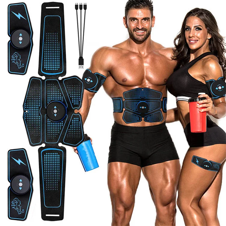 Electric Muscle Stimulator Profecional Toner Abdominal Muscle Trainer Toning Belt Ems Abs Toner Body Muscle Trainer at Home