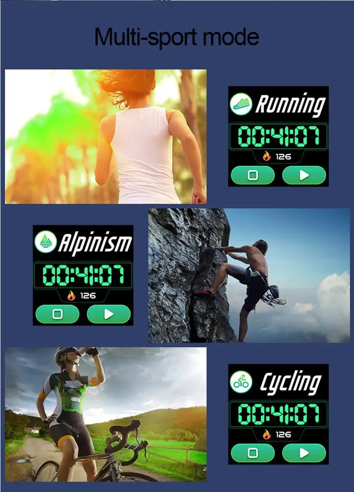 
F8 Sport Smart Watch Men Women Heart Rate Blood Pressure Pedometer Fitness Tracker Monitor Waterproof F8 SmartWatch F9 B57 
