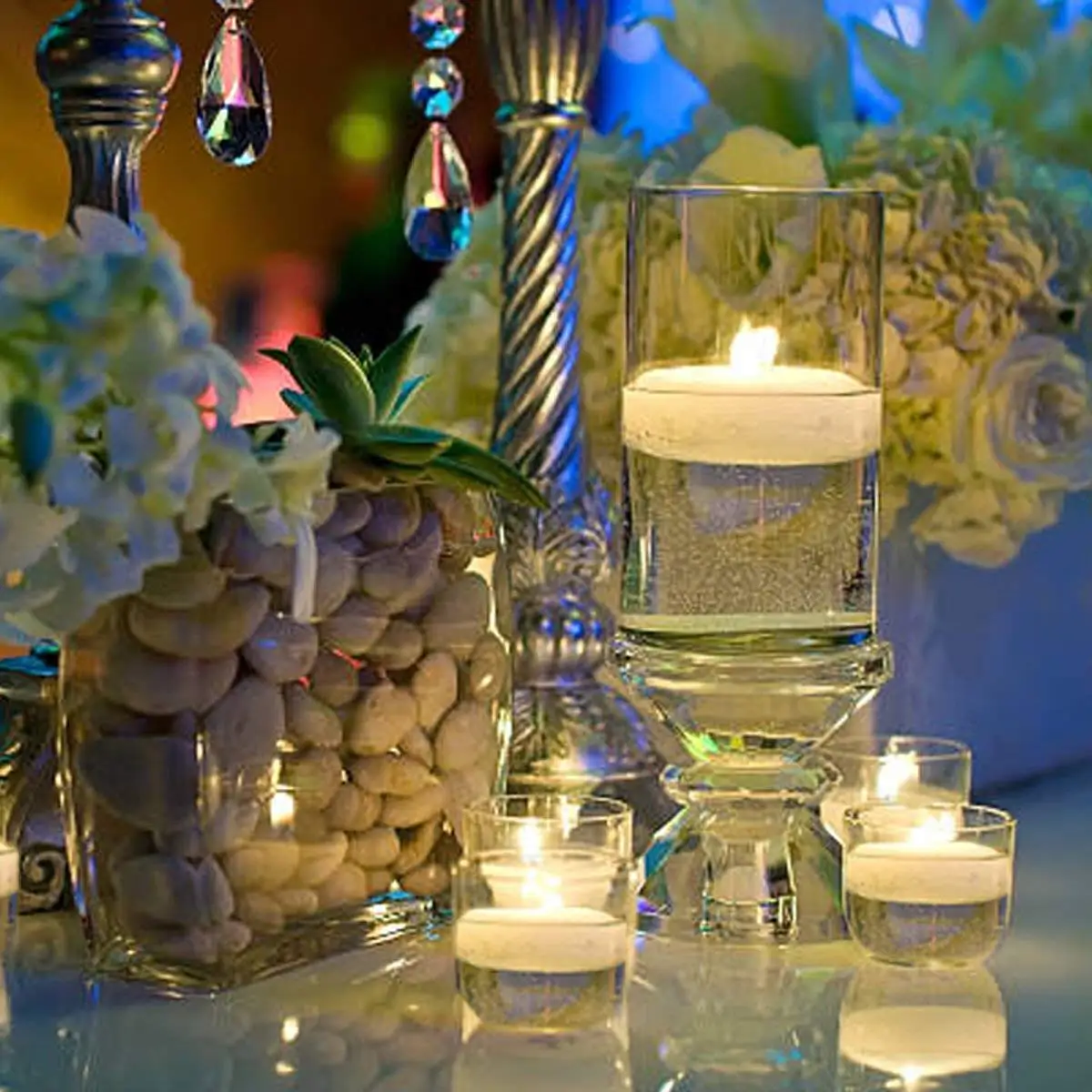 Wedding Event Decorated Supplies Water Activated Floating Candle  Sets Of 50