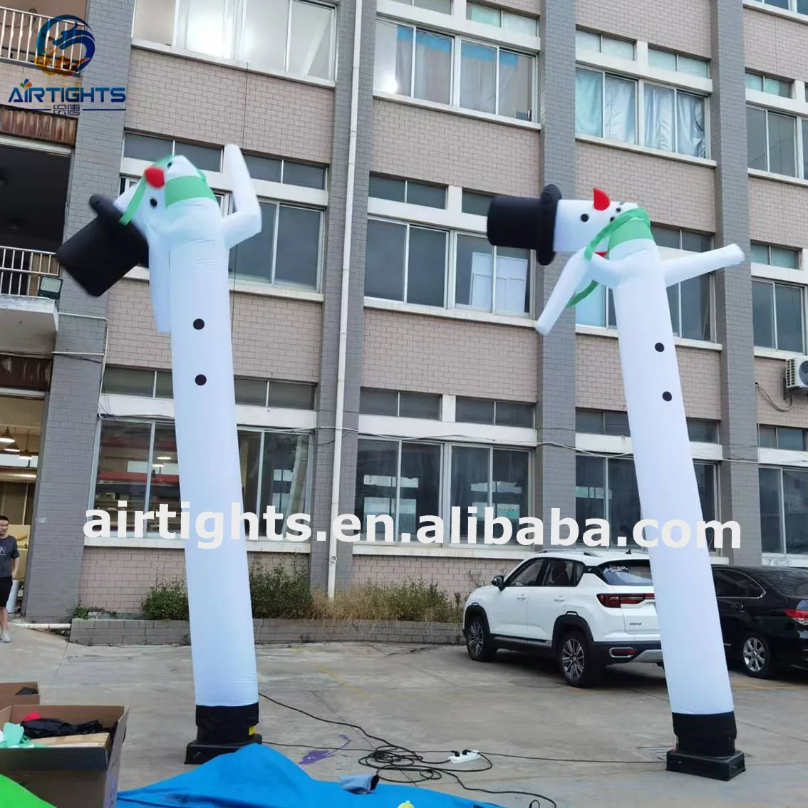 Factory Price Christmas Decorative Air Puppet Big Inflatable Snowman Sky Dancer