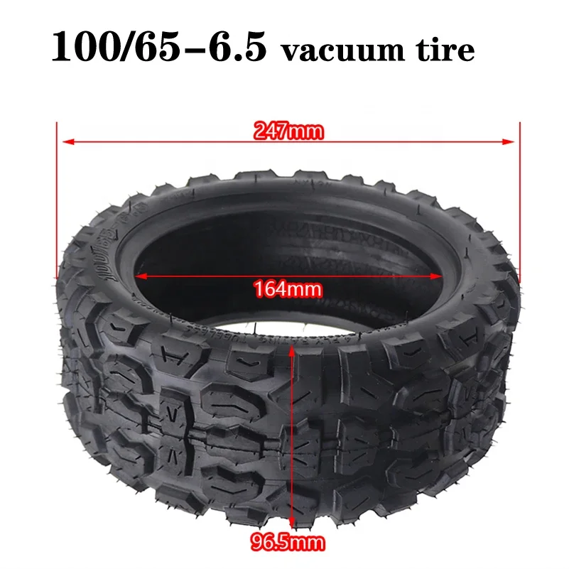 High Quality 100/65-6.5 Off-Road Tubeless Tire with Valve for VSETT 11+ ZERO 11X Dualtron 11 Inch Electric Scooter Tires