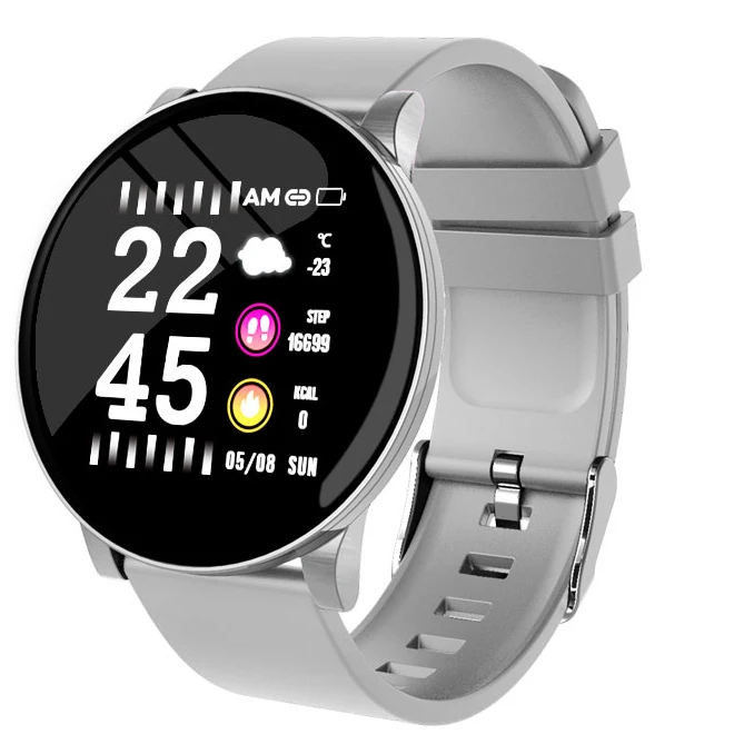  W8 Круглый Сообщение напоминание фитнес трекер спортивная модель Smart Watch водонепроницаемый беспроводной звонок Смарт-часы для всех