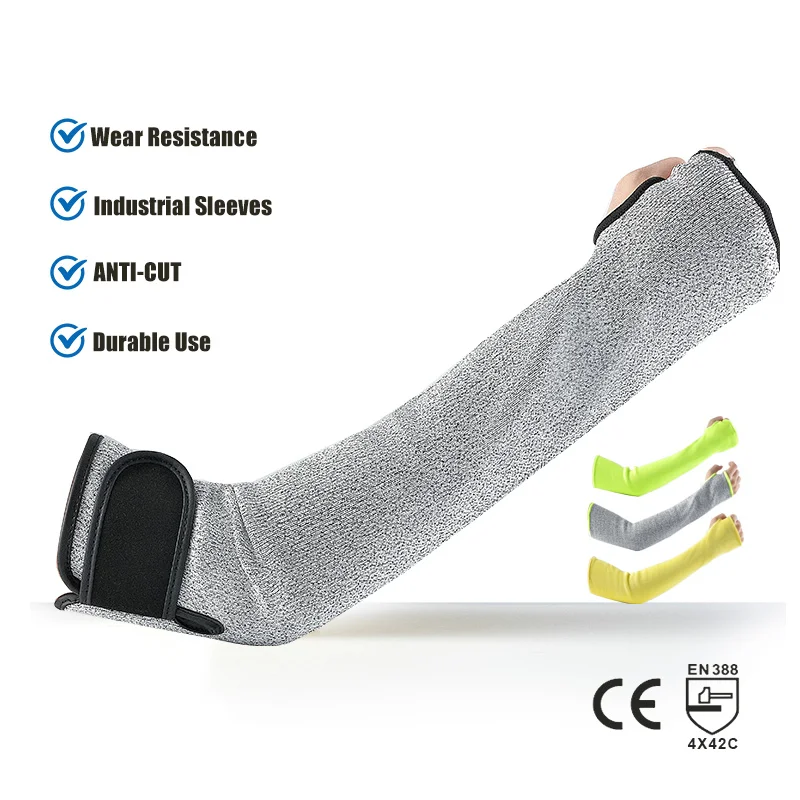 Cut Resistant Arm Protectors for Thin Skin and Bruising 13G Level 3 Arm Protective Sleeves for Men Women