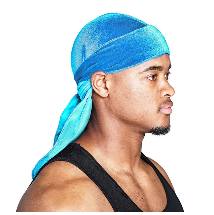 Fanni Factory Price Wholesale Unisex Velvet Deluxe Durags Long Tail Du RAG