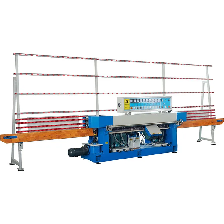 Hot Sale Chinese Brand 9 Motors Glass Polishing Straight Line Edging Machine With CE