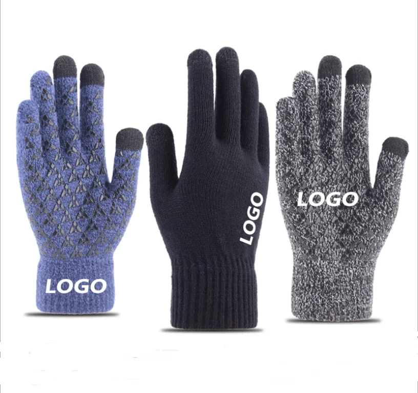 Модные противоскользящие Волшебные вязаные зимние перчатки унисекс для сенсорного экрана