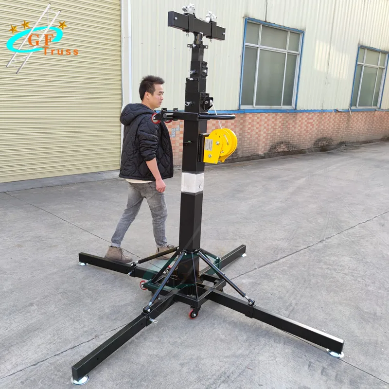 Adjustable 2-6M Load 85KG Heavy Duty Crank Stand Lift Tower with Truss Adapter/Heavy Duty Crank Stand for Lights and Speakers