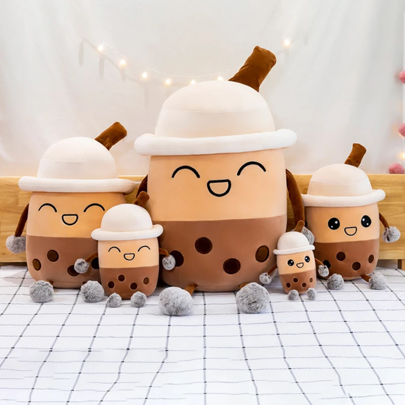 2022 Emotion Boba Cute Plush Milk Tea Coffee Cup Plush Bedtime Toys Cute Boba Stuffed Boba For Sale
