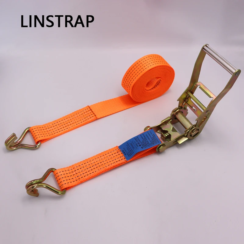 Truck Car Ratchet Cargo Lashing Strap with J Hook