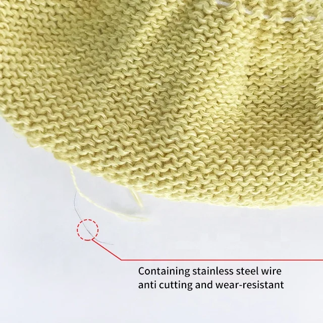 En388 Cut Resistant Steel Wire Aramid Gloves