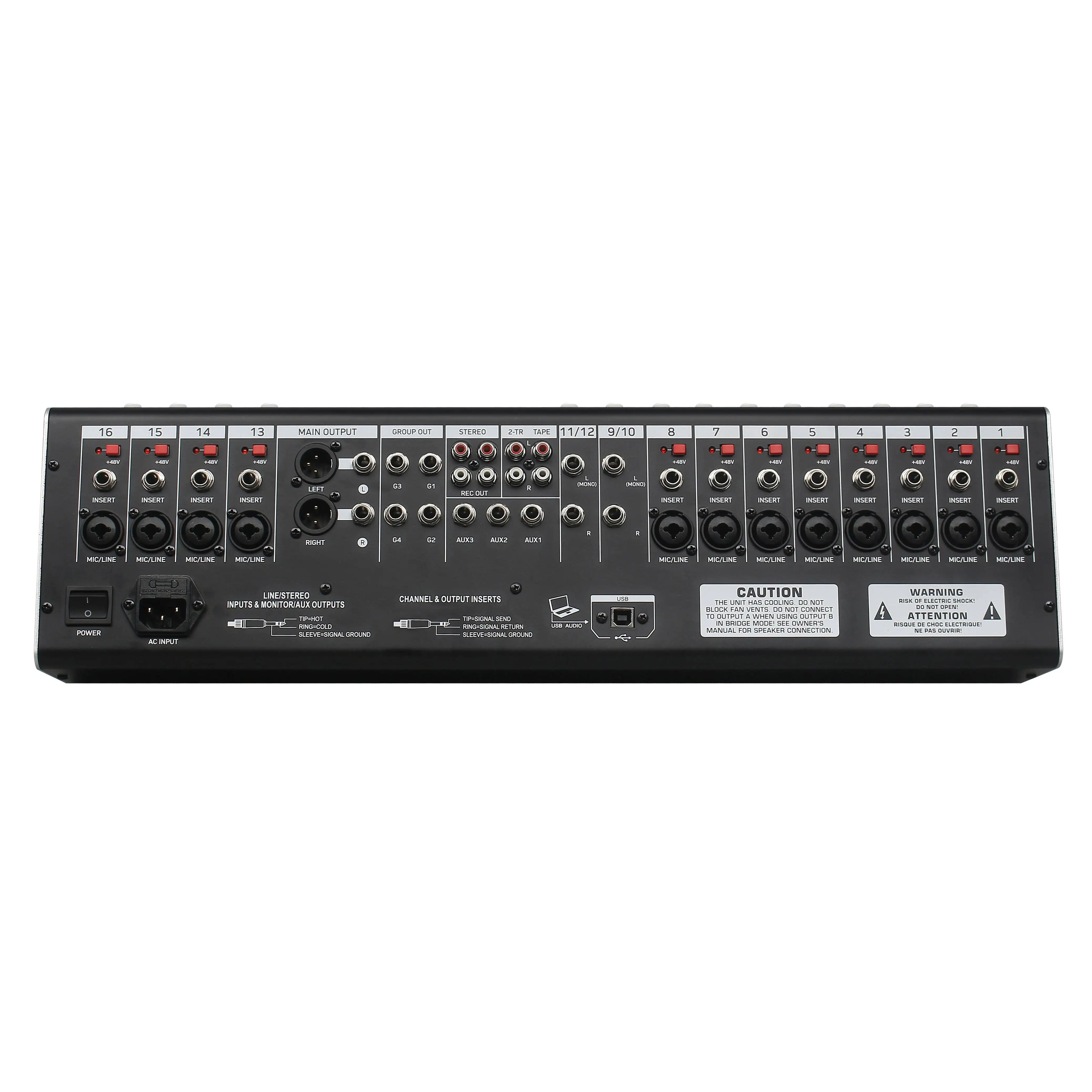 Professional mixer console 16 channels audio mixer