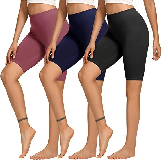 
Wholesale Sexy Ladies Slip Shorts Plus Size Middle Waist Spandex Biker Shorts 