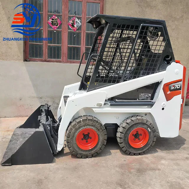 Используемый мощный колесный погрузчик S160 S130 S70 мини-погрузчик с ковшом