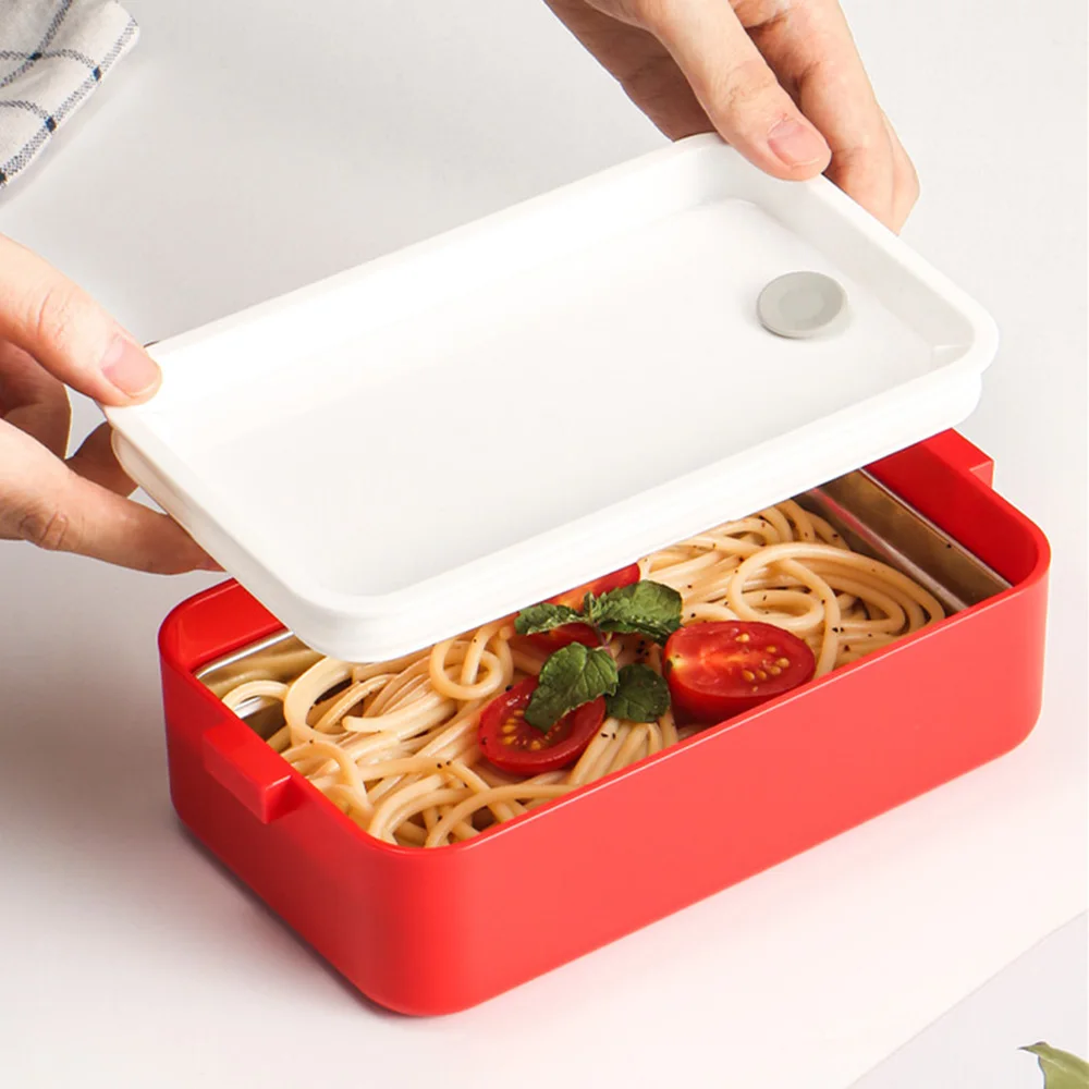 Wholesale food safety 316 stainless steel insulation 2 layer lunch box with cover