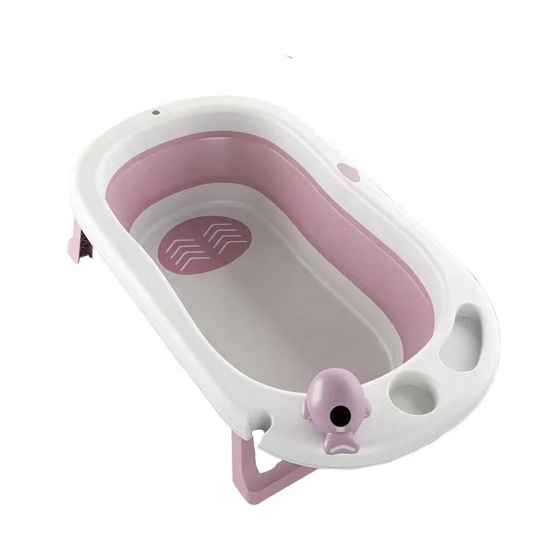 buy China good quality custom folding plastic newborn infant bath tub non-slip baby bathtub shower for newborns 0-8 years old