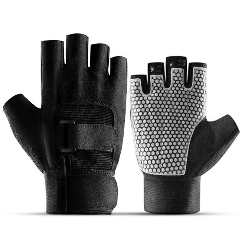 Spot OEM ODM Unisex Half Finger Weightlifting Golves Non-slip Wear-resistant Gym Cycling Gloves