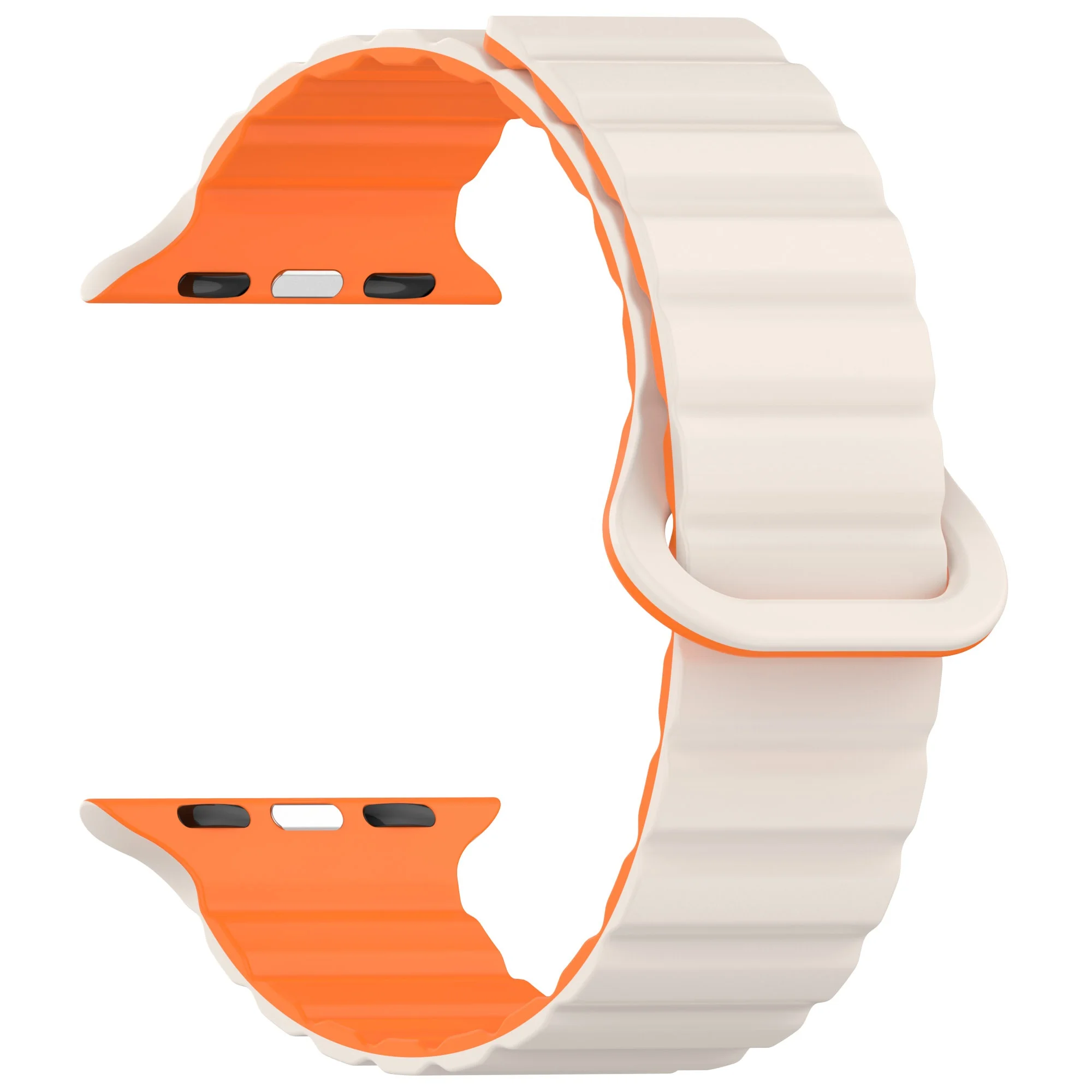 CLIMBER Sport Curve Silicone Smart Watch Strap Mens Replacement Magnetic Watch Band For Apple Watch Ultra 8 7 6 5 4 SE