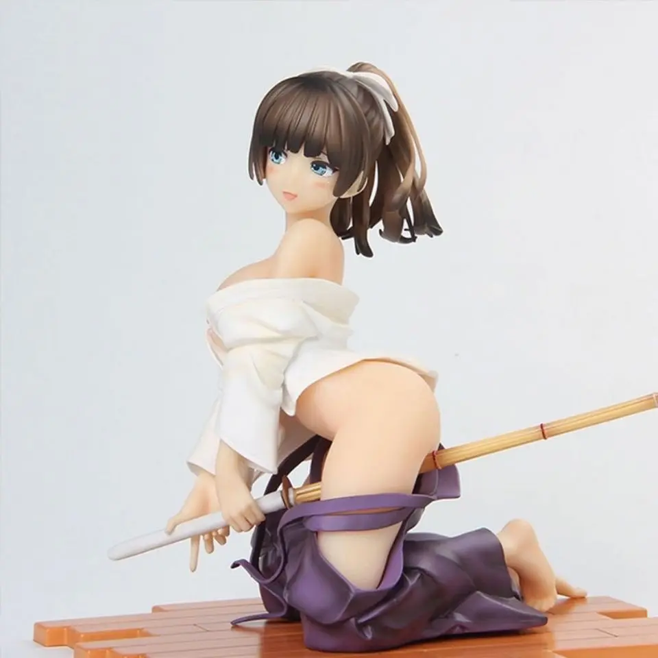 16CM Anime Figure Kendo Girl Xiyuan Temple Nadeko Sexy  Kneeling Pose Adult Model