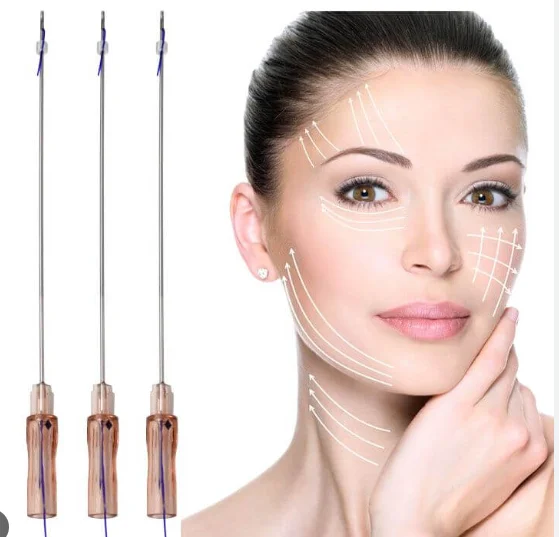 Cosmetics Korean Cog 4d 19g 100mm Hilos Tensores Korean Collagen Threads With L Cannula