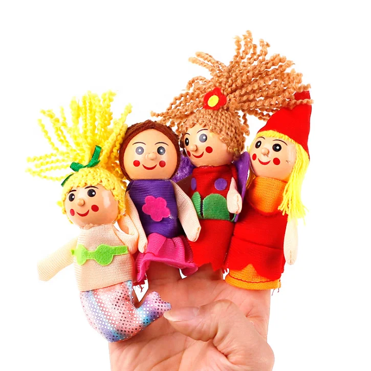 Finger puppets plush cute animal costume finger puppet family hand puppets set